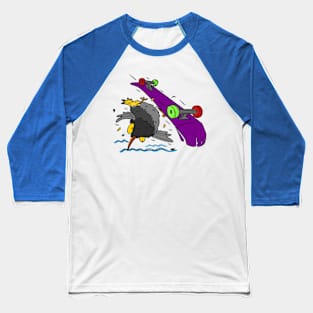 Boubou the Pet Bird Skater Baseball T-Shirt